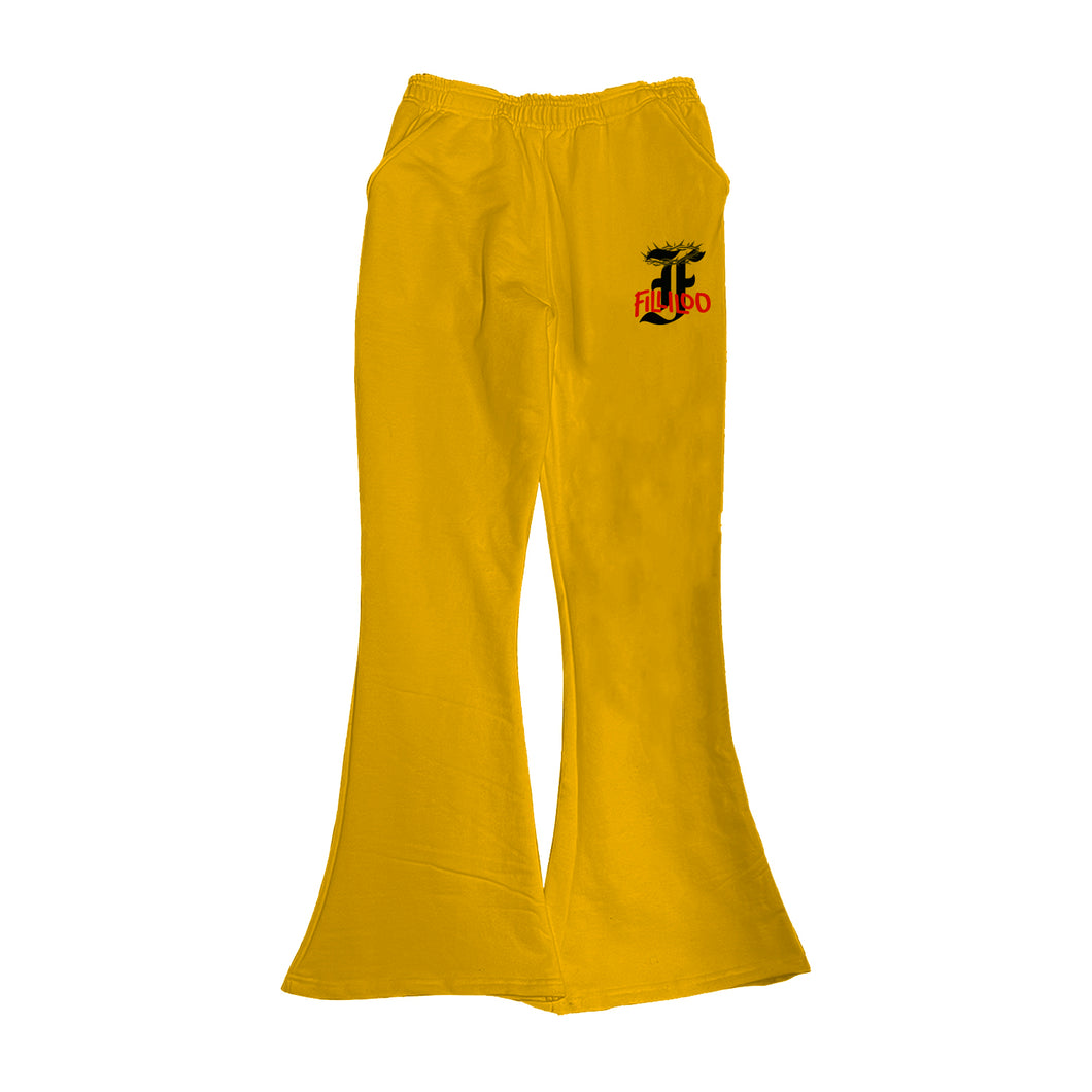 Tragedy Stacked Sweatpants - Gold